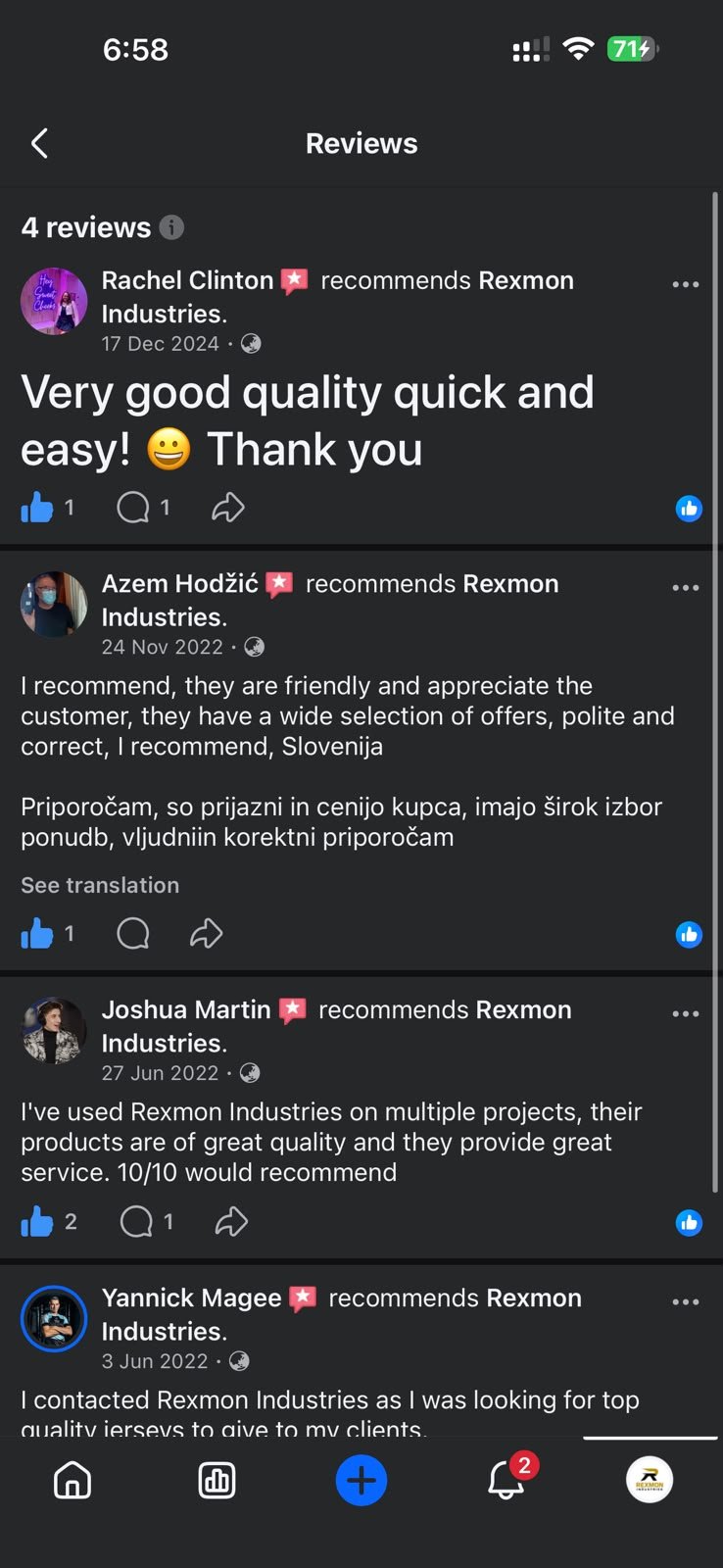 Rexmon Industries client review