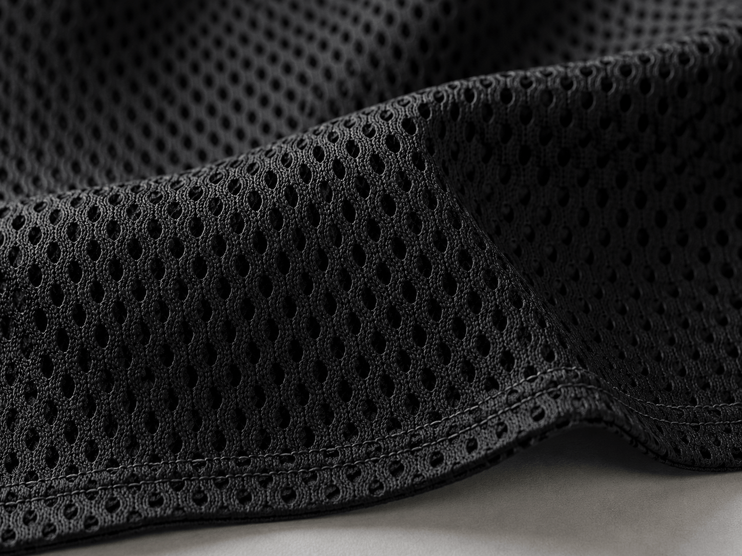 Bird eye mesh fabric close up