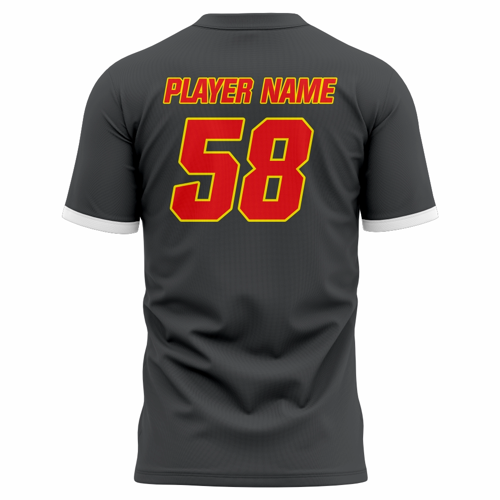 Wave Black White Custom Soccer Jersey - Image 2