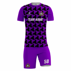 Cubexis custom soccer kit in purple and black by Rexmon Industries