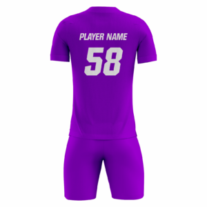Cubexis. Cubexis fully sublimated custom soccer uniform in purple and black