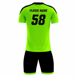 Luminox custom soccer kit in neon lime and black by Rexmon Industries
