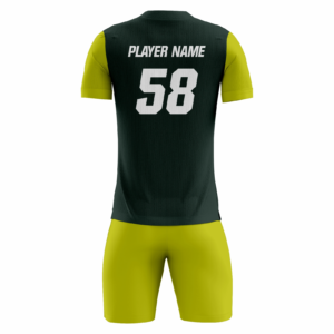 Nightfang. Nightfang custom soccer kit in dark green and olive yellow by Rexmon Industries
