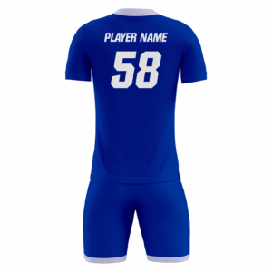 Royaldor custom soccer kit in royal blue and gold by Rexmon Industries