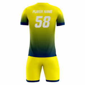 Solarix custom soccer kit in yellow, green and navy by Rexmon Industries