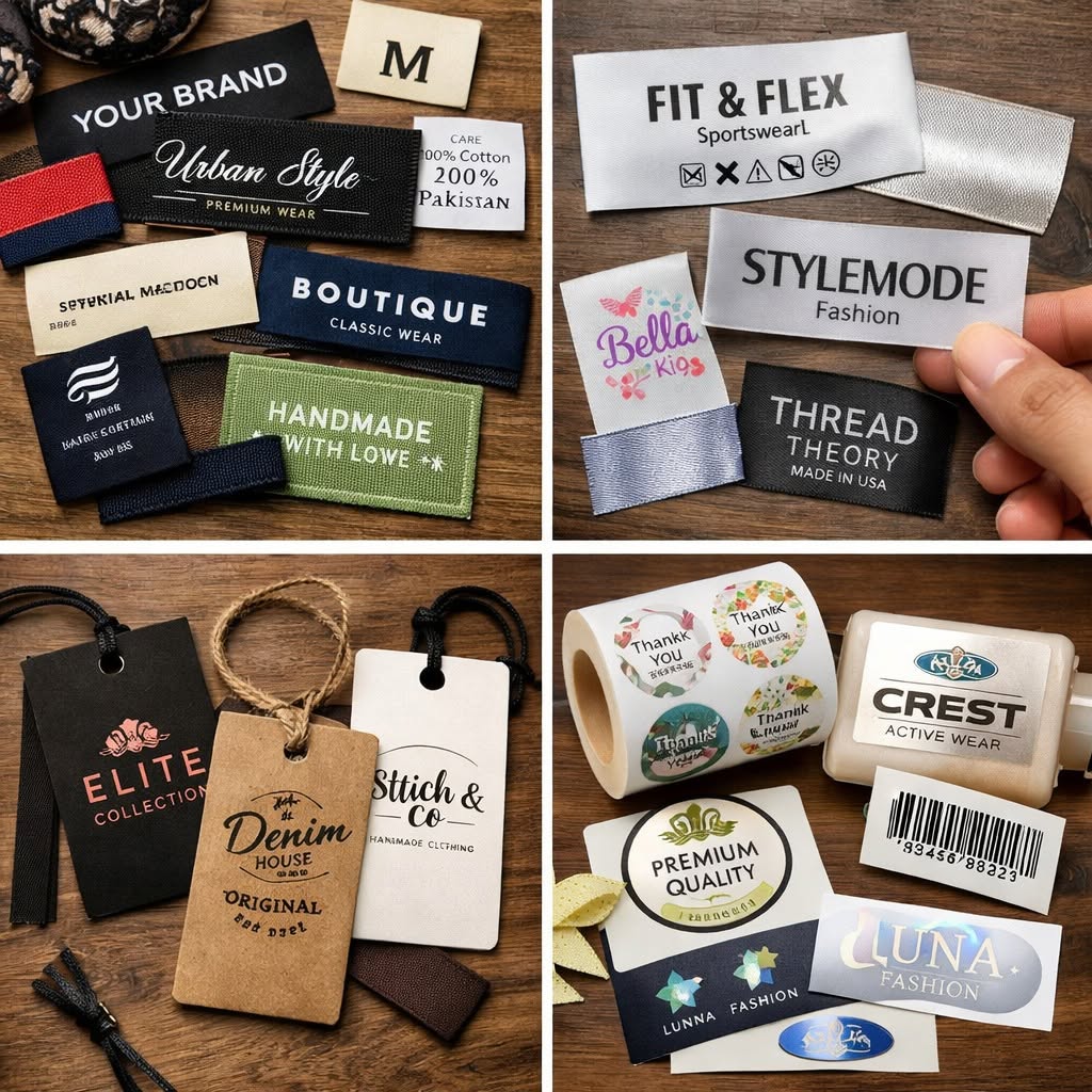 Custom branding printed on a garment