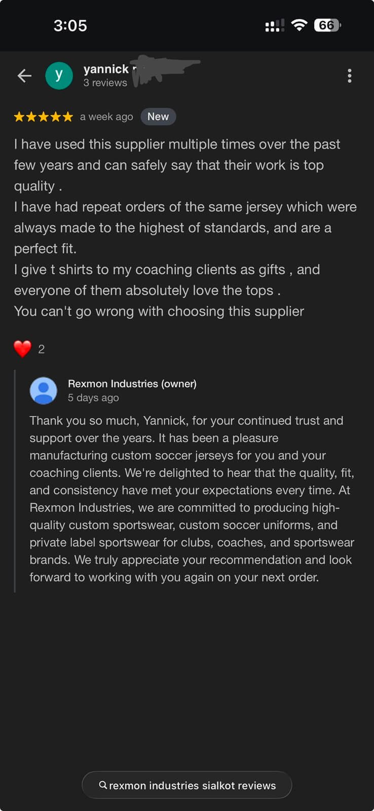 Rexmon Industries client review