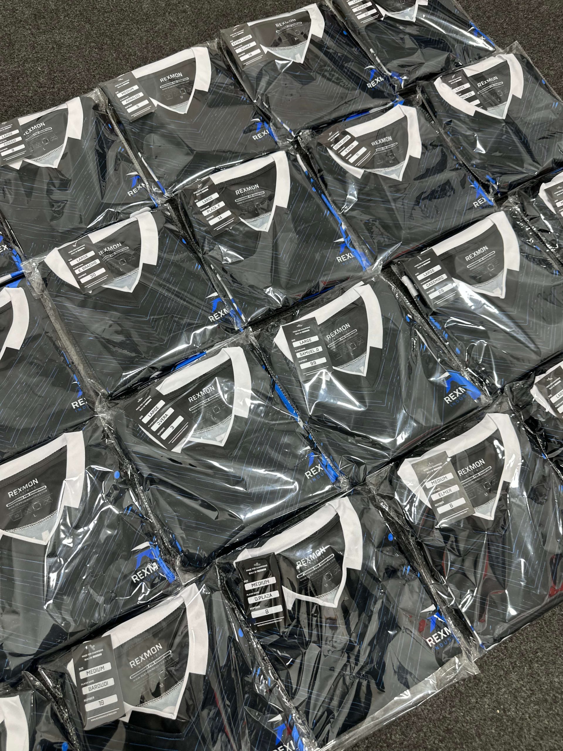 Full squad kit produced by Rexmon Industries