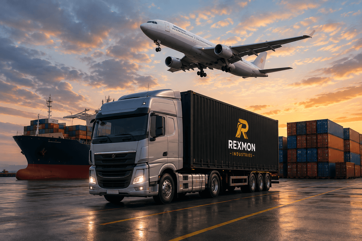 Rexmon Industries shipping worldwide by road, sea and air